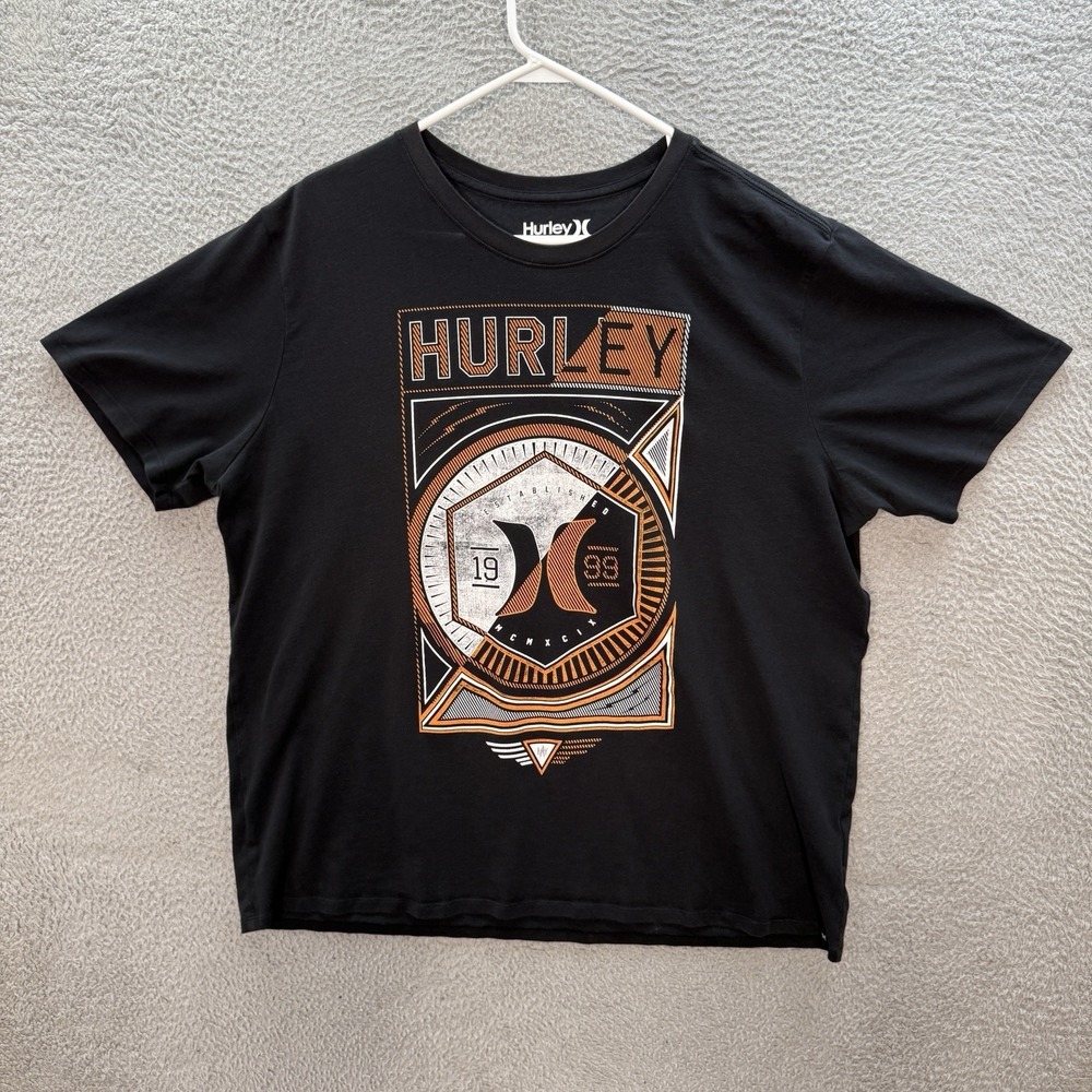 Hurley Shirt Adult 2XL XXL Black‎ Skater Surfer BMX Beach Grunge Thrasher Y2K